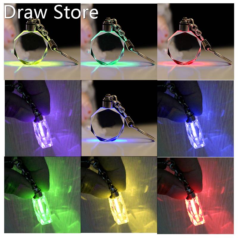 LED Car Key Ring Men Luminous Keychain custom made Logo LED