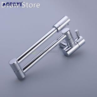 s Wall Mounted Kitchen Faucet Pot Filler Faucet Swivel Foldi