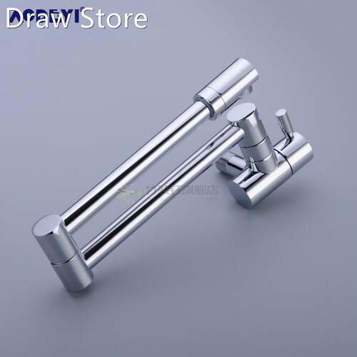s Wall Mounted Kitchen Faucet Pot Filler Faucet Swivel Foldi