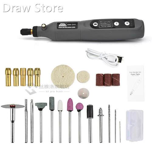Mini Electric Grinder Set Cordless Drill Rotary Tool Wood Ca