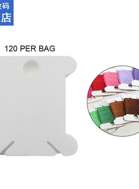 120PCS/Set Plastic Bobbins Floss Set Spool Thread Card Embro