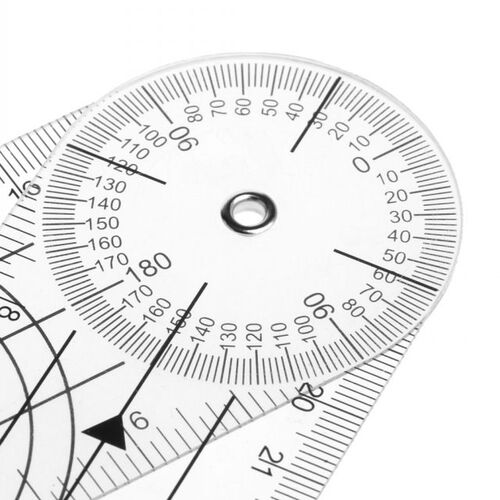 Userful Multi-Ruler 360 Degree Goniometer Angle  Spinal Rule