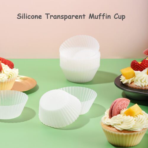 12Pcs Silicone Cake Cup Liner Baking Cup Mold Muffin Round C