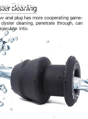 Adult Diary Anal Shower Hollow Butt Plug Enema Prostate Mas