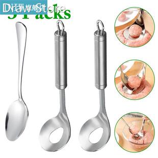 2pcs Stainless Steel Meatball Maker Non-Stick Meat Spoon Mea