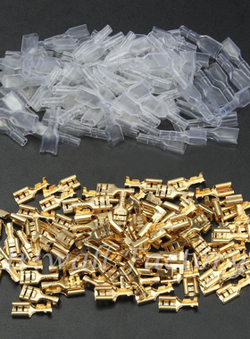 200PCS/100Pairs Female Spade Crimp Terminals Electrical Insu