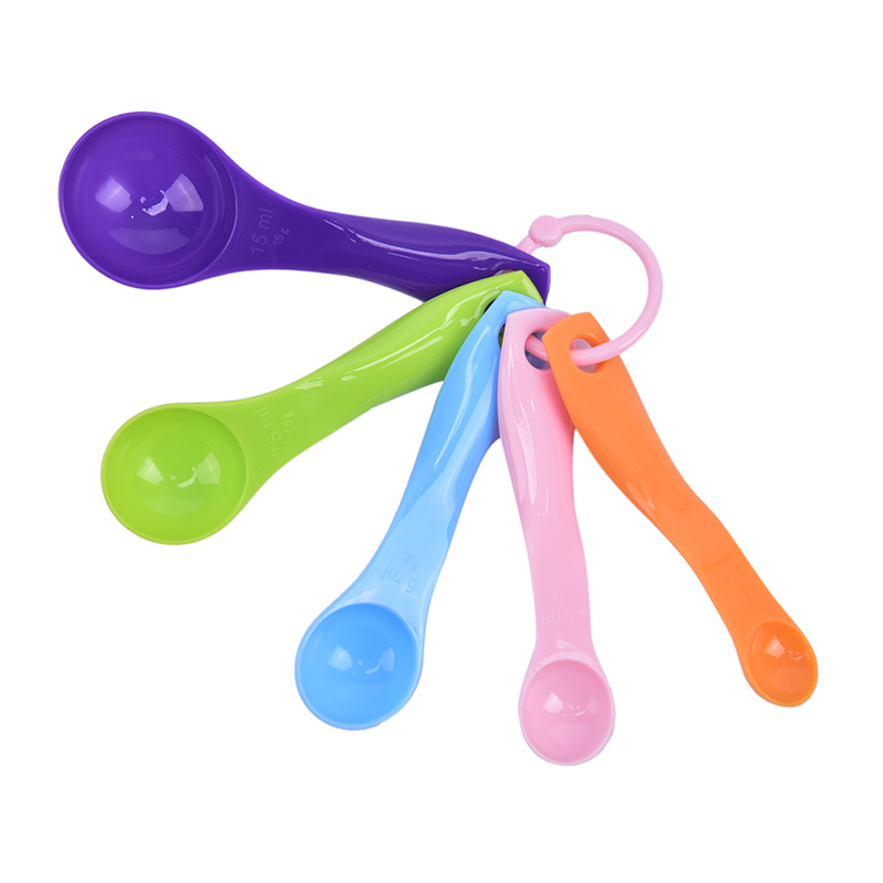 5pcs/set Measuring Spoons Colorful Plastic Measure Spoon Use