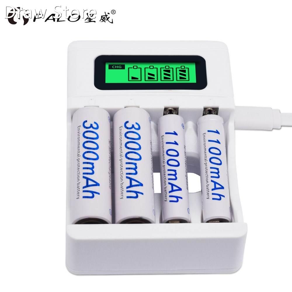 4 pcs AA battery 1.2 V Quality NI-MH Rechargeable Battery AA