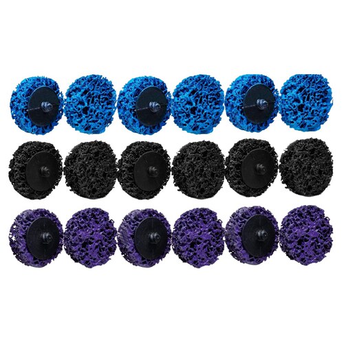 18 PCS 2 Inch Easy Clean Poly Strip Wheel Disc Abrasive Ange