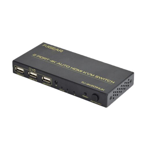 FJGEAR Two Ports 4K HDMI KVM Multifunction Switcher, Two Hos