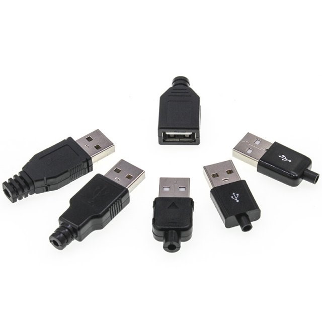 USB male socket  USB female A female plug A type wire Welded