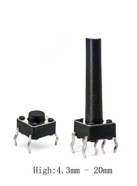 50 pcs/lot 6*6*4.3mm DIP 4 PIN 12V Push Button Switch Tactil