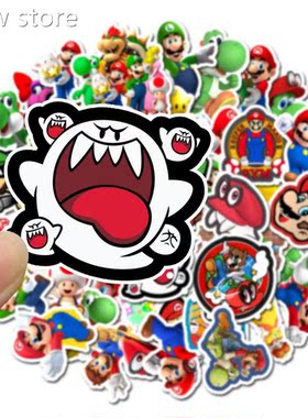 s50 1pc/pack Cartoovn GameSuper Mario Decoratie PVC Sti cker