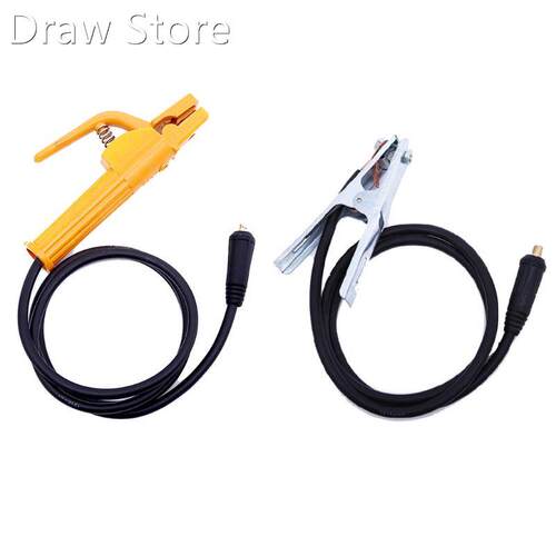 2Pcs/set 500A 2M Electrode Holder Welder Clamp 300A 1.5M Gro