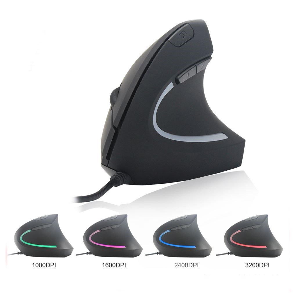 Wired Vertical Mouse Ergonomic Optical Gaming Mice 1000/1600