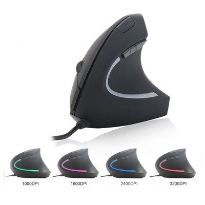 Wired Vertical Mouse Ergonomic Optical Gaming Mice 1000/1600