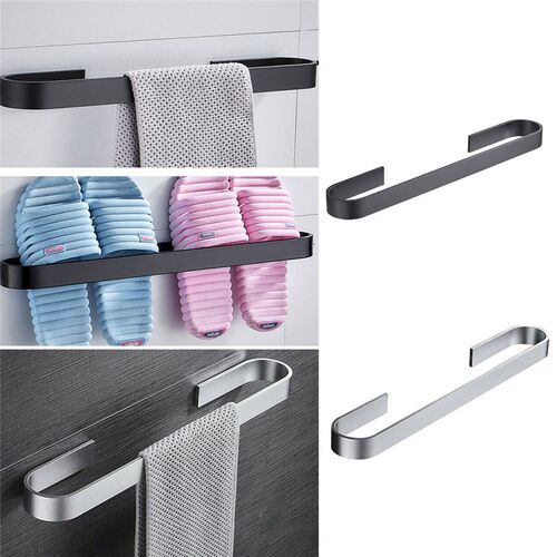 Wall Mounted Bathroom Towel Rack Rail Holder Storage Hanger