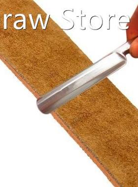 Genuine Leather Strop Strap Barber Straight Razor Folding Kn