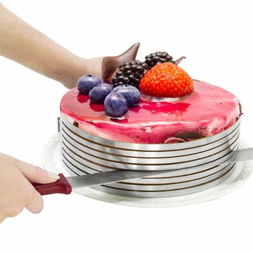 2018 New 15-20cm Adjustable Cake Slicer Mold Cutter Cake Rin