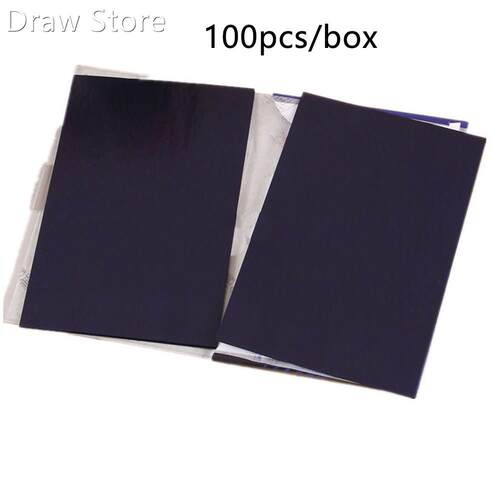 100 Pcs Thin Type School Transfer Graphite Copy Carbon Paper