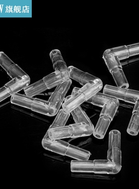 New 10Pcs 2 Way Clear Connector Elbow Tube Air Valves Fittin