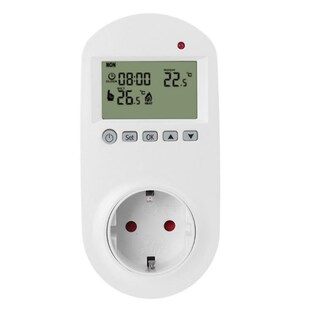 Programmable Plug in Thermostat EU Socket 16A Electric Heati