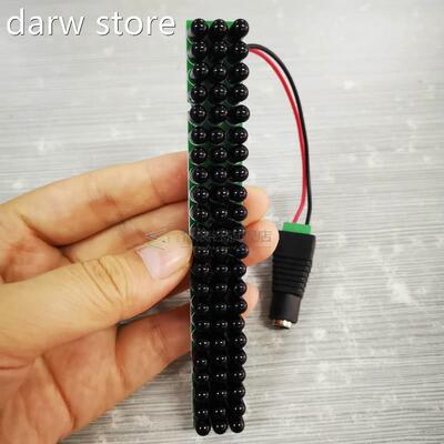 DC12V 940nmIR Illumin1ator  6pcs black IR nLED6s Ifrared LED