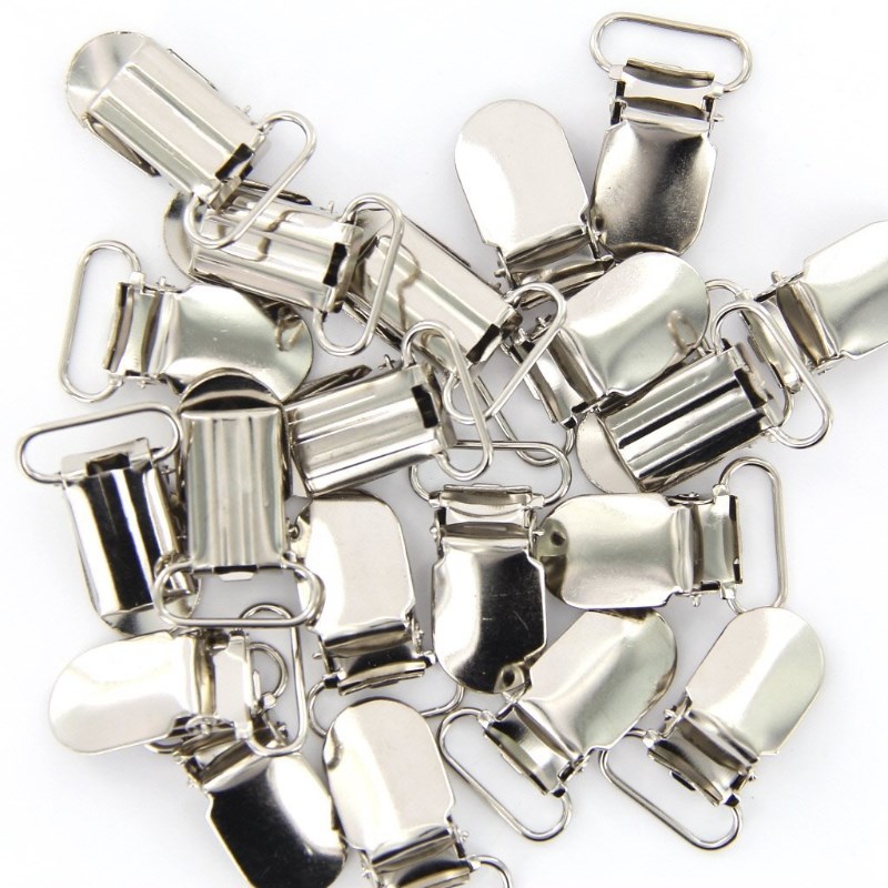 30Pcs Metal Babies Dummy Clips, Pacifier Suspender Clips, Ba