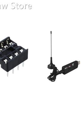 10 Pcs 8 Pin DIP IC Sockets Adaptor 1 Set R820T+ RTL2832U