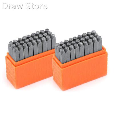 Uppercase and Lowercase Letter Carbon Steel Stamps Set Alpha