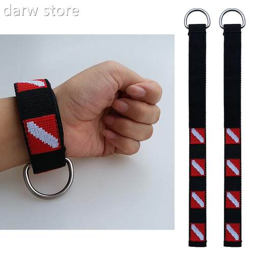 2pcs ScubaDivinig Equipmeant Lanyrd Wrst  Loop Band wi1th D