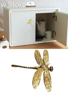 Pure Copper Dragonfly Handles Gold Drawer Cabinet Door Cupbo