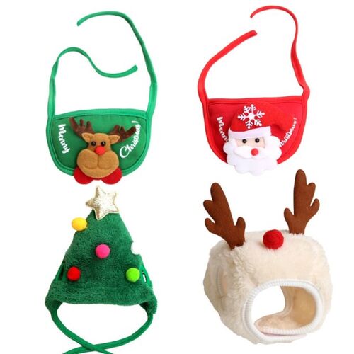 2022 New Funny Pet Hearwears Machine Washable Cat Bib for Xm