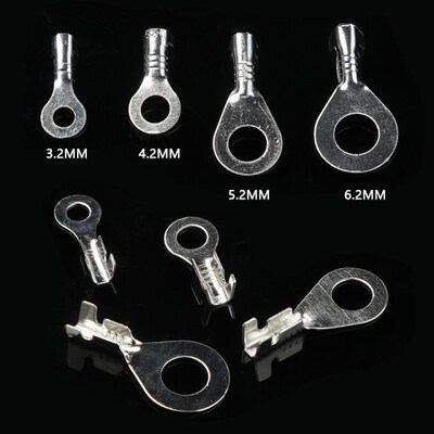 100PCS Non-insulated Ring Cable Lugs Terminals Naked Connect