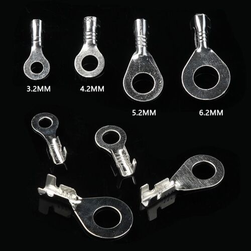 100PCS Non-insulated Ring Cable Lugs Terminals Naked Connect