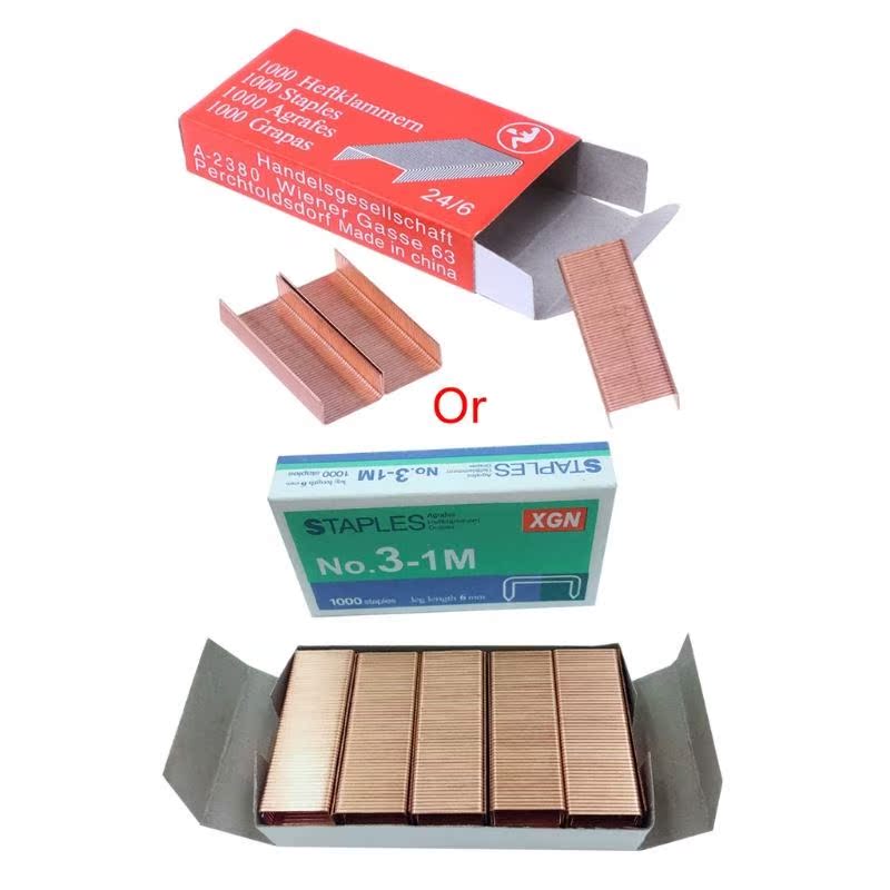 1000Pcs/Box 12mm 12  24/6 Creative Metal Staples Office Scho