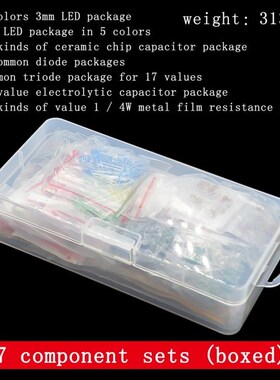 Metal Film Resistor Assortment Kit Led Diodes Electrolytic C