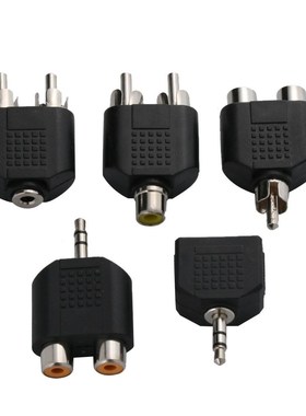5 Styles RCA Y Splitter AV Audio Video Plug Converter 1 Male