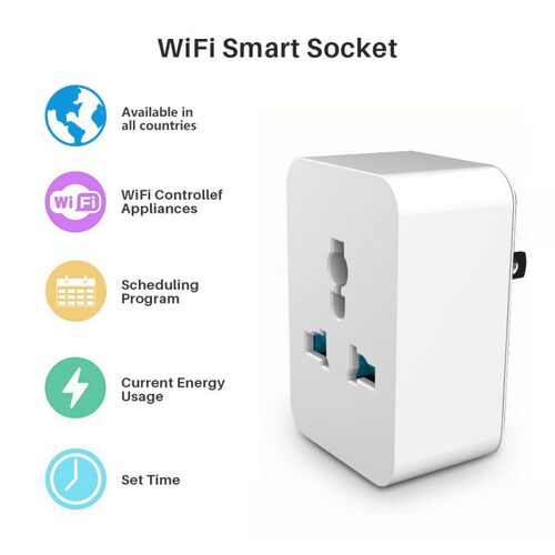 Smart WiFi bluetooth universal socket Voice Control multi-fu