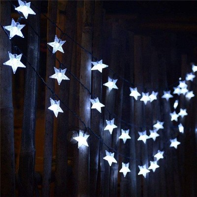 Solar Star String Lights 8 Modes Solar Powered Twinkle Fairy
