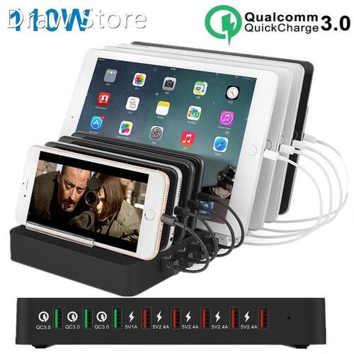 Tongdaytech 110W 8 Port Multi USB Charger For IPhone X Carr