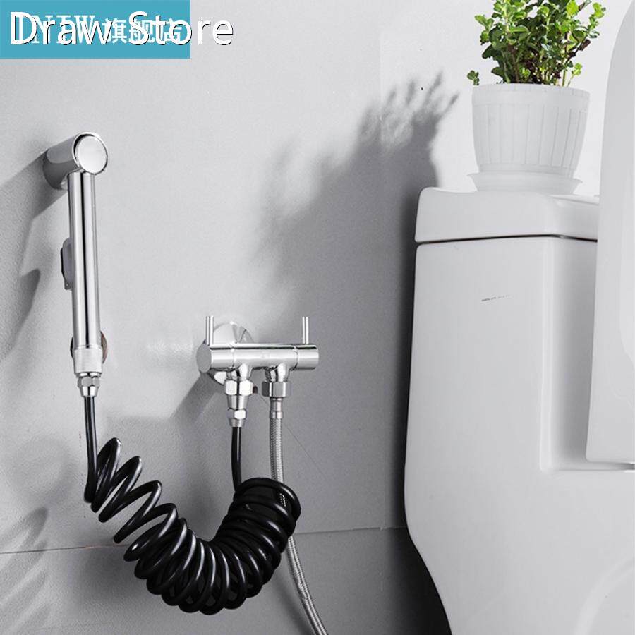 Black PU Hose Household Bathroom Toilet Handheld Bidet Spray图片