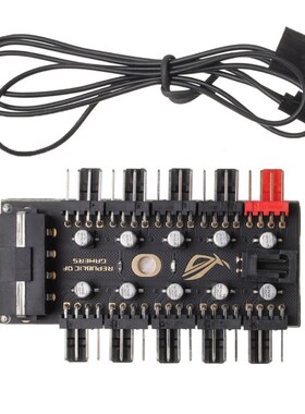 HUB Splitter 1 to 10 4 Pin PWM Cooler Fan HUB Splitter Exten