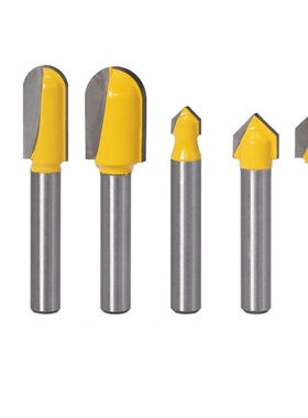 6PCS 6mm Shank Router Bits Set Core Box Bit Round Nose Bit 9