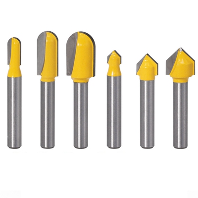 6PCS 6mm Shank Router Bits Set Core Box Bit Round Nose Bit 9