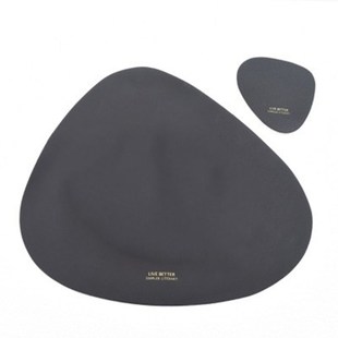 Nordic Tableware Pad Placemat PU Leather Table Mat Heat Insu