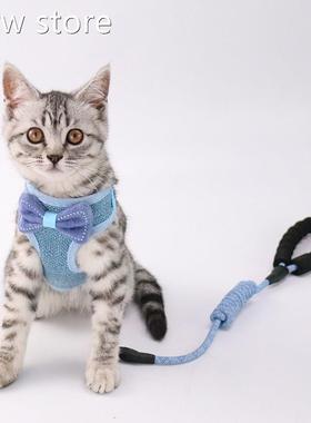 Cat1 Harness and Leash Lead Ro pe Ajustable BreahabdleMesth