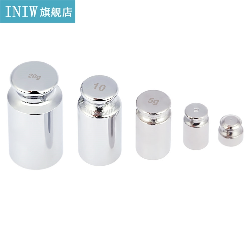 5Pcs Weight 1g 2g 5g 10g 20g Chrome Plating Calibration Gram