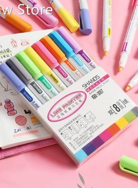 8 different Glitter Color Line Painter Pen Set Art Marker L