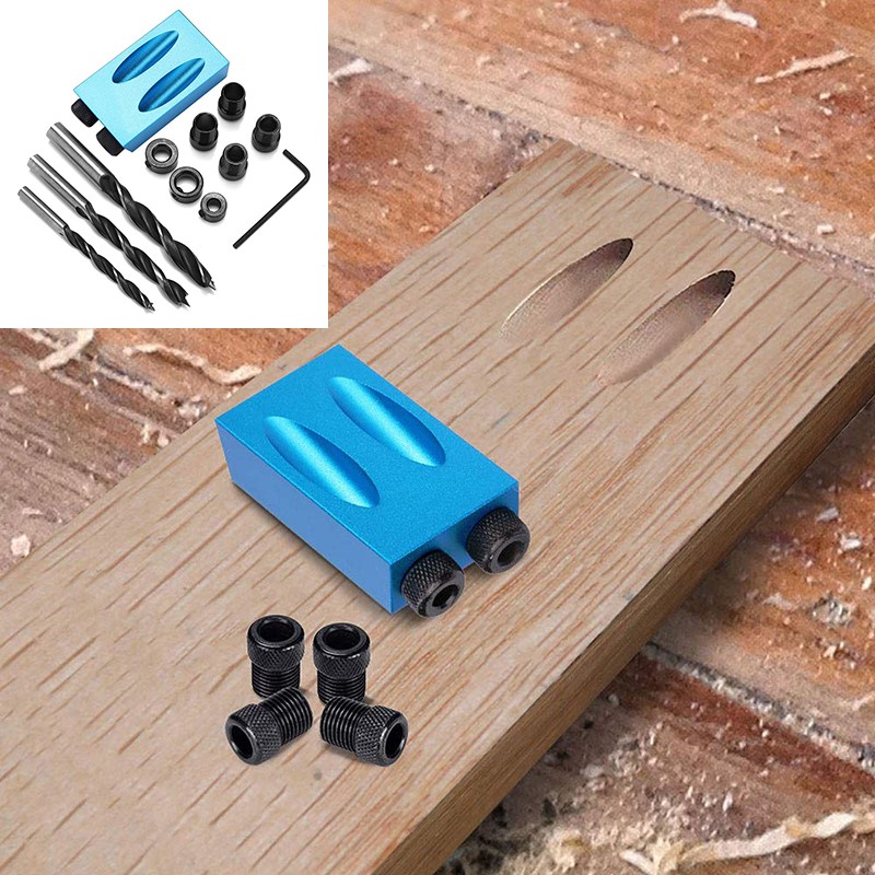 Woodworking Guide Positioner Kit 6/8/10MM Oblique Hole Locat